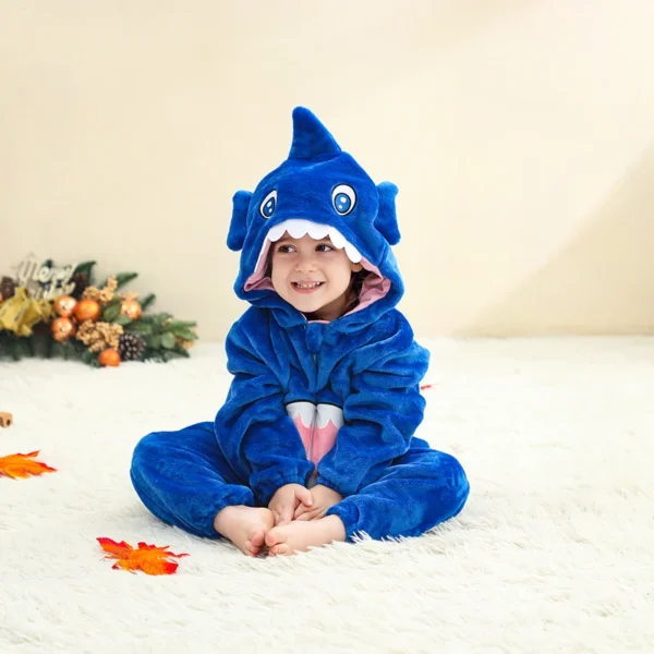 Shark Baby Onesie – Plush Hooded Costume for Toddlers