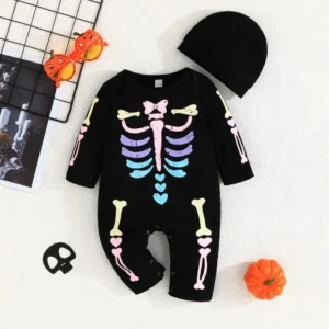 Baby Skeleton Halloween Costume Glow in Dark